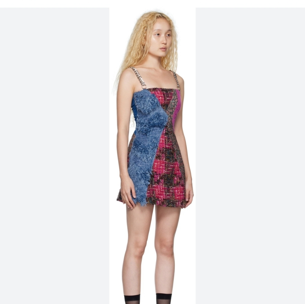 Reese chain shoulder mini dress